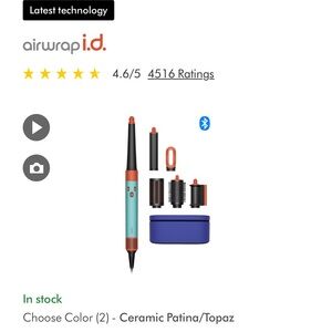 Dyson Airwrap Hair Styler in Ceramic Patina and Topaz